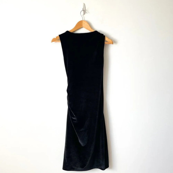 Aritzia Wilfred Free Velvet Wrap Midi Dress Black Size Small - Picture 3 of 5